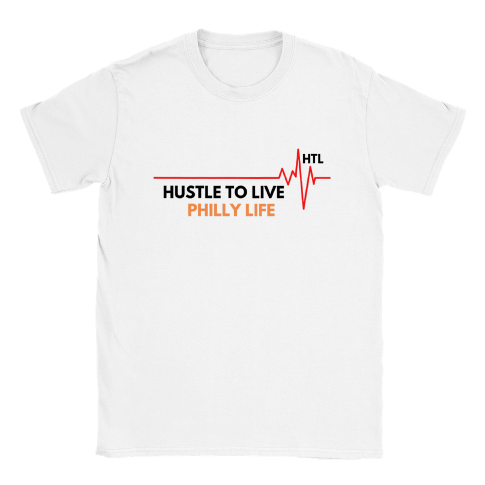 HTL Hustle To Live Philly life, life line T-shirt