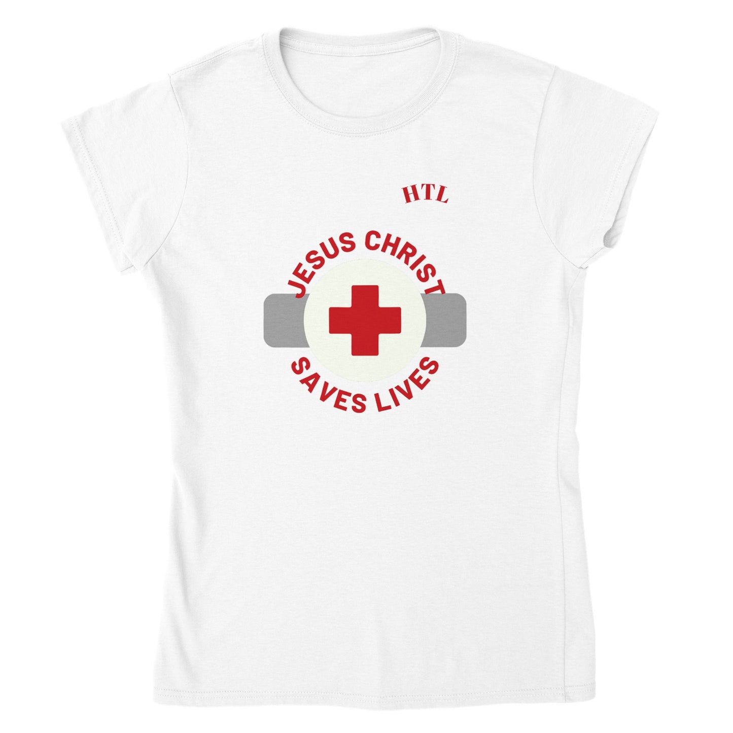 Male and female style Jesus Christ Saves Lives Classic Unisex Crewneck T-shirt