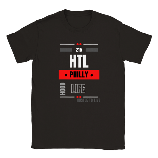 Red strip HTL Philly Hood Life T-shirt