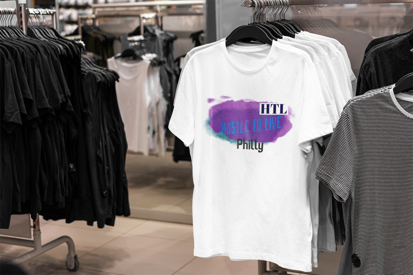 HTL Hustle To Live Philly T-shirt