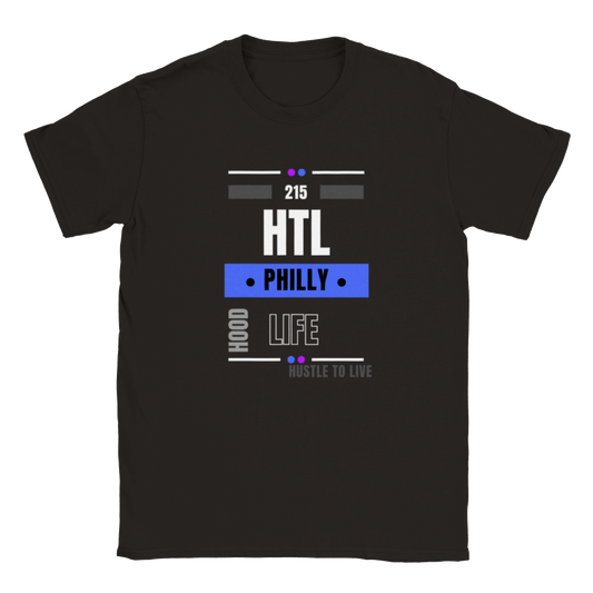Blue stripe HTL Philly Hood Life T-shirt