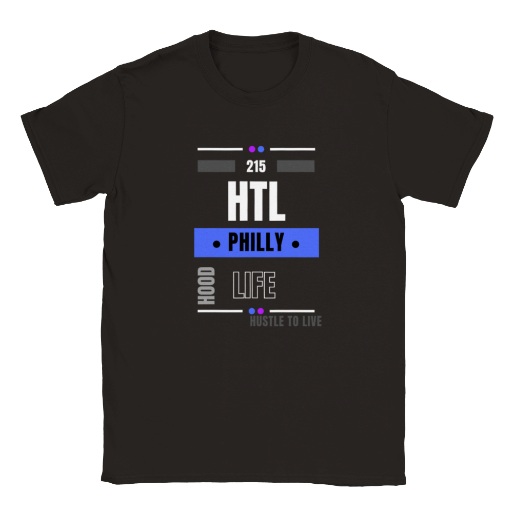 Blue stripe HTL Philly Hood Life T-shirt