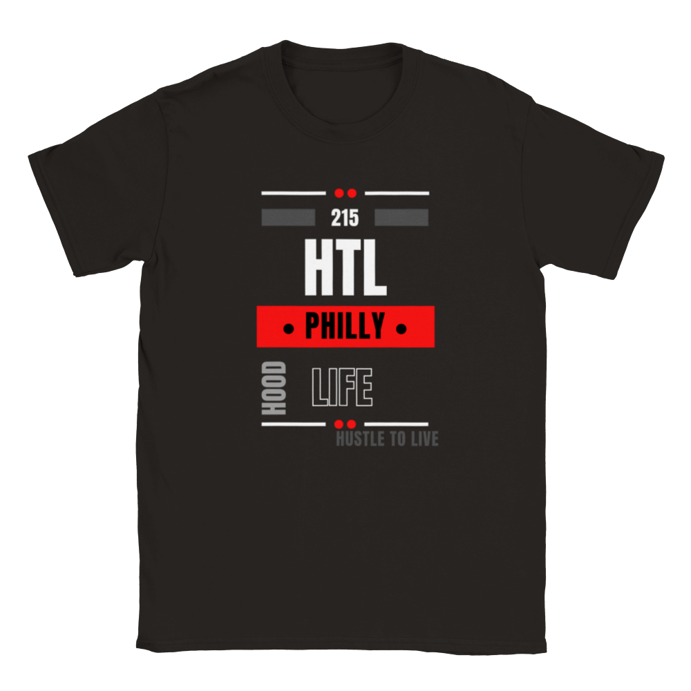 Red strip HTL Philly Hood Life T-shirt