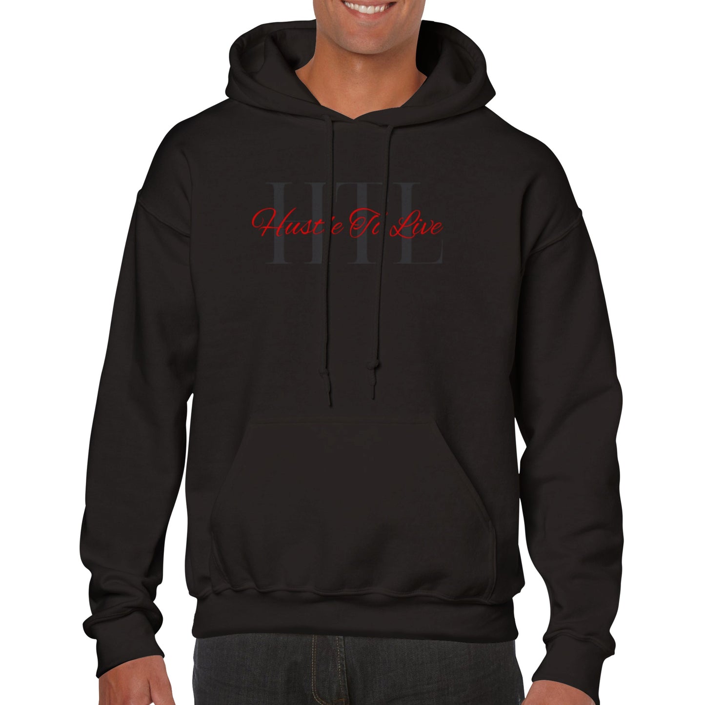 HTL HustleTo Live Classic Unisex Pullover Hoodie(black letters)